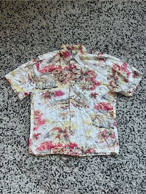Jams World Men’s Edition Hawaiian Shirt Playa St Vincent Island Print Medium